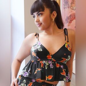 NIGHT BLOOMS SATIN SLEEP CAMI